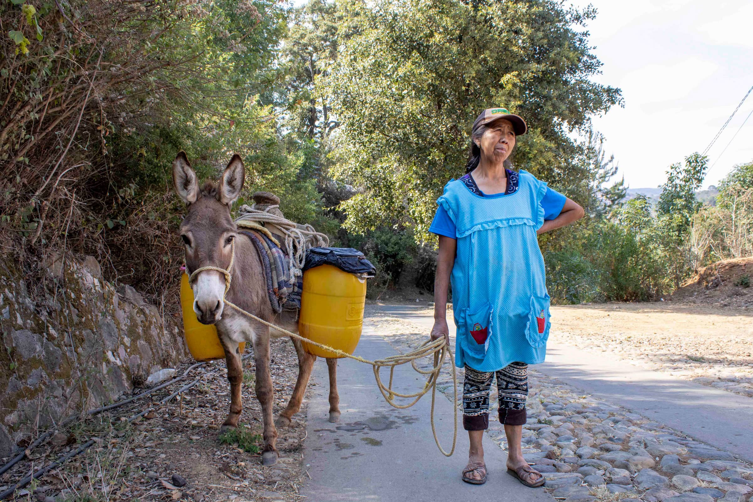 Marina Jacobo padece en forma cotidiana la falta de agua en su comunidad. Foto: Abraham Pérez.